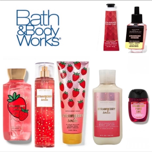 NEW Bath & Body Works Strawbery Soda + Free Gifts! - Picture 1 of 6
